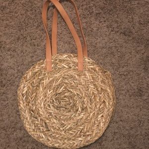 Circle Straw Tote